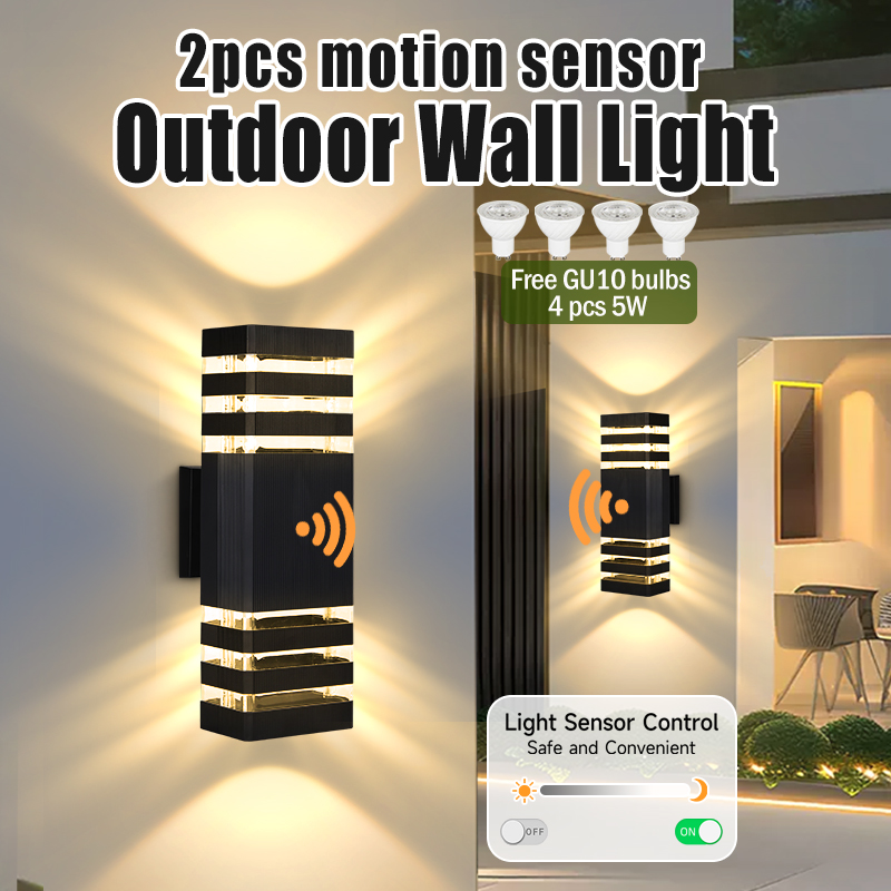 Xl Outdoor Lighting - Sensor-Licht Außenwandleuchte GU10 Wanddekorationsbeleuchtung Innen Wasserdichte