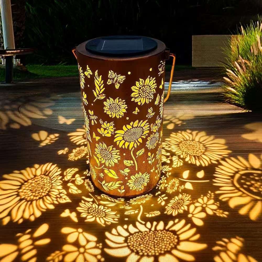 Lighting Fixture Outdoor - Sonnenblumenlicht und Schattenlicht, wasserdichte Außenleuchte, solarbetrieben,
