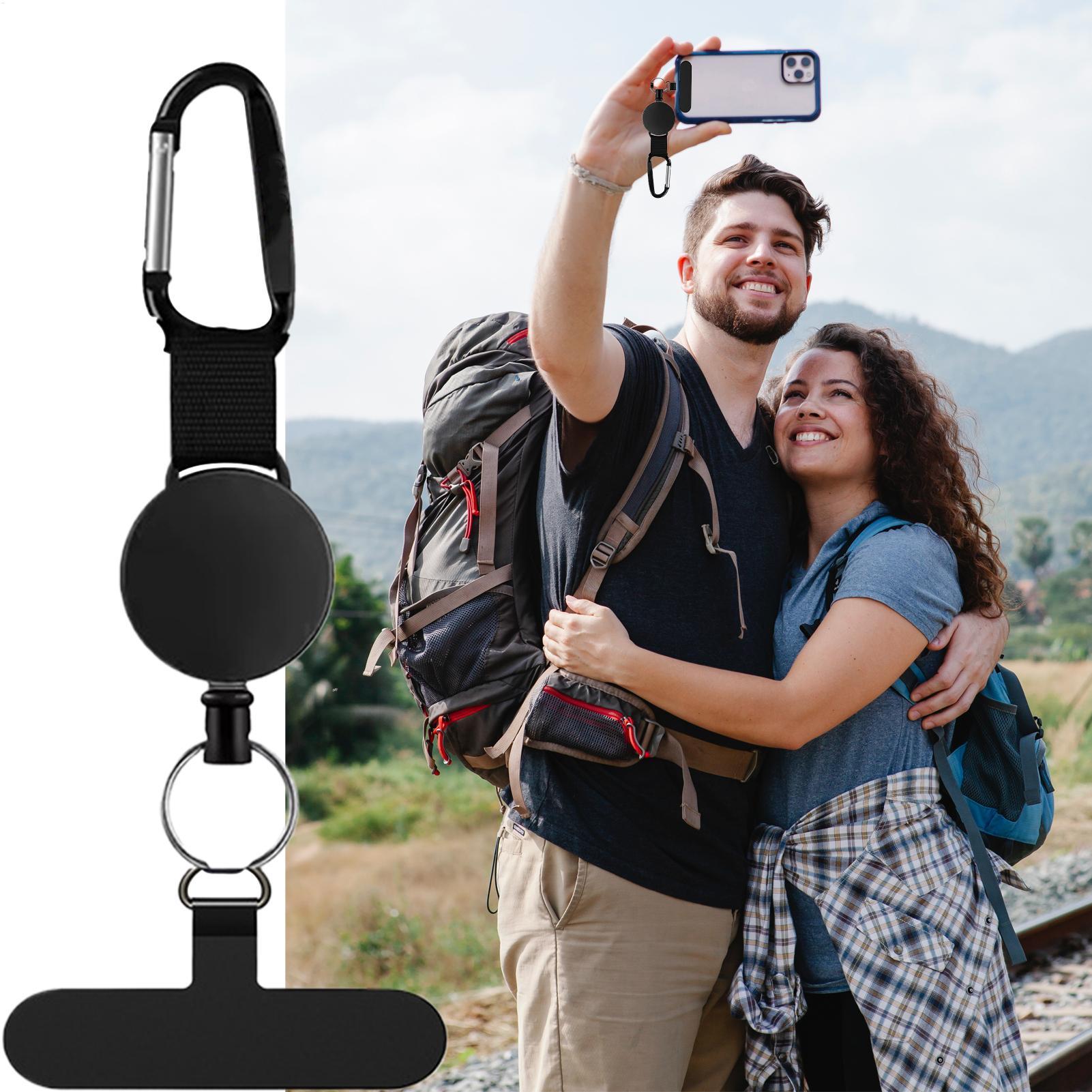 Outdoor Lighting Electric - Einziehbarer Diebstahlschutz-Handyclip, Handy-Sicherheitsband, Outdoor-Handy-Sicherheitsgurt, verhindert Stürze
