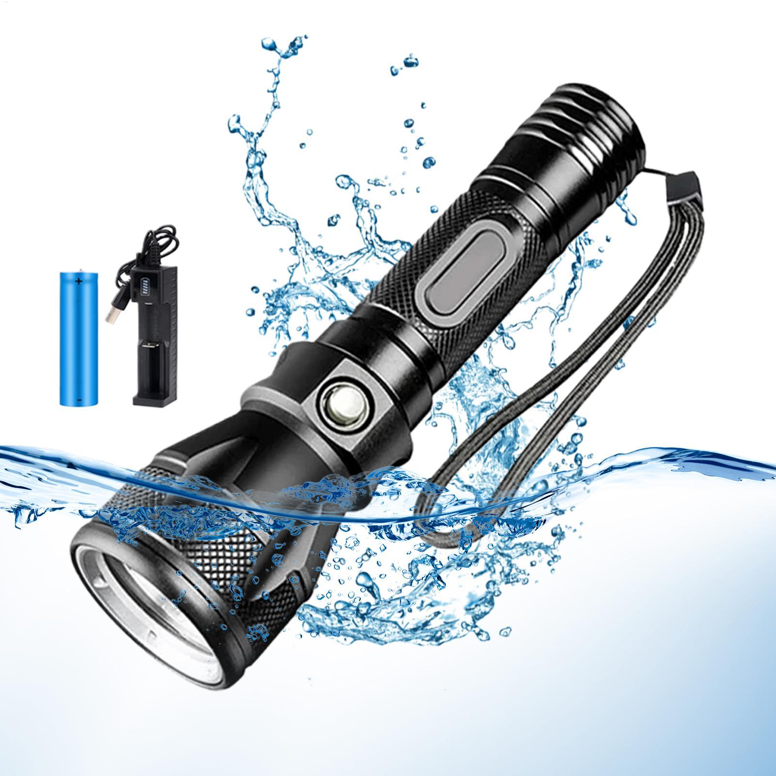 Outdoor Lighting Diy - 3-Modus Leistungsstarke Wiederaufladbare Wasserdichte LED-Tauchlampe Tragbare