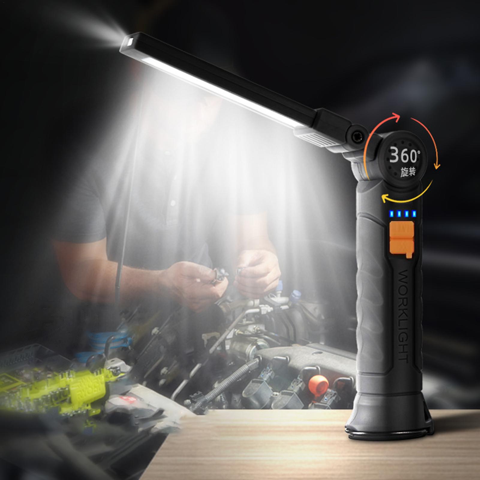 Outdoor Lighting Jobs - Wiederaufladbare LED-Taschenlampe Arbeitsleuchte mit Magnet &