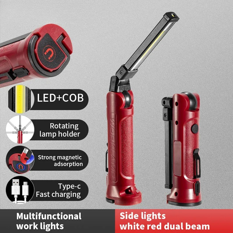 Lighting Fixture Outdoor - COB LED-Arbeitsleuchte, wiederaufladbar, zusammenklappbare Taschenlampe, Outdoor,