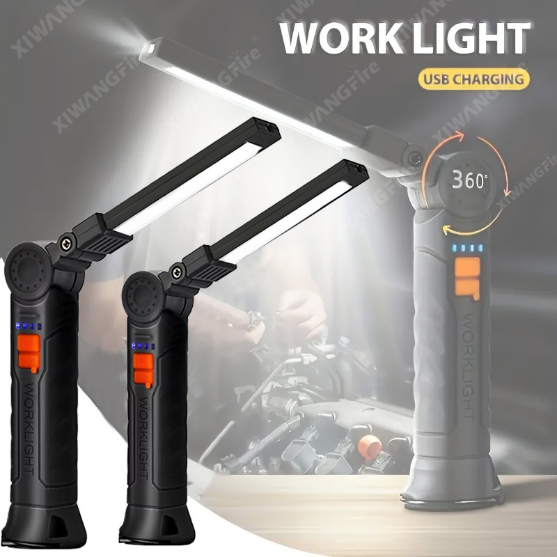 Lighting Fixture Outdoor - Wiederaufladbare LED-Taschenlampe, Arbeitsleuchte mit Magnet und