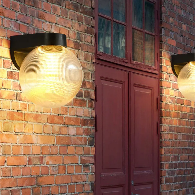 Xl Outdoor Lighting - Sphärische Außenwand leuchte ip65 wasserdichte milchige