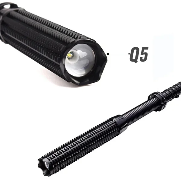 Outdoor Lighting House - USB-Aufladbare LED-Taschenlampe, Ausziehbare Fackel, 3 Modi,