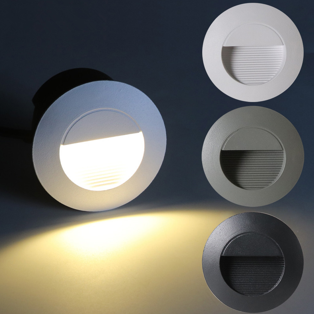 Xl Outdoor Lighting - Außenstufenbeleuchtung, 3 W, eingebettete LED-Wandlampen, wasserdicht,