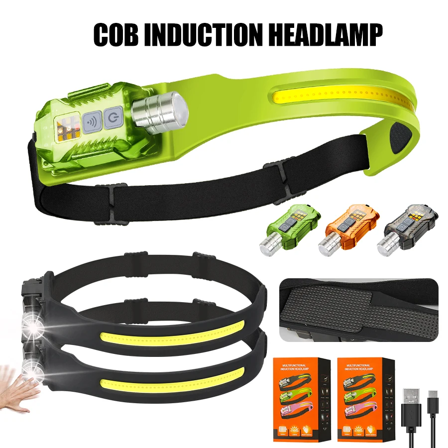 Outdoor Lighting Portable - Leistungsstarke LED-Stirnlampe, tragbare wiederaufladbare Kopf-Taschenlampe mit
