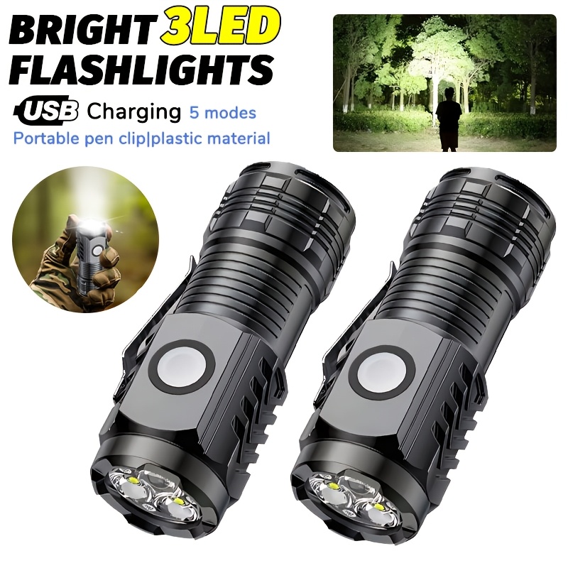 Outdoor Lighting Diy - Tragbare Mini-LED-Handtaschenlampe Leistungsstarke Fingerspitzen-Taschenlampe Outdoor Wasserdichte