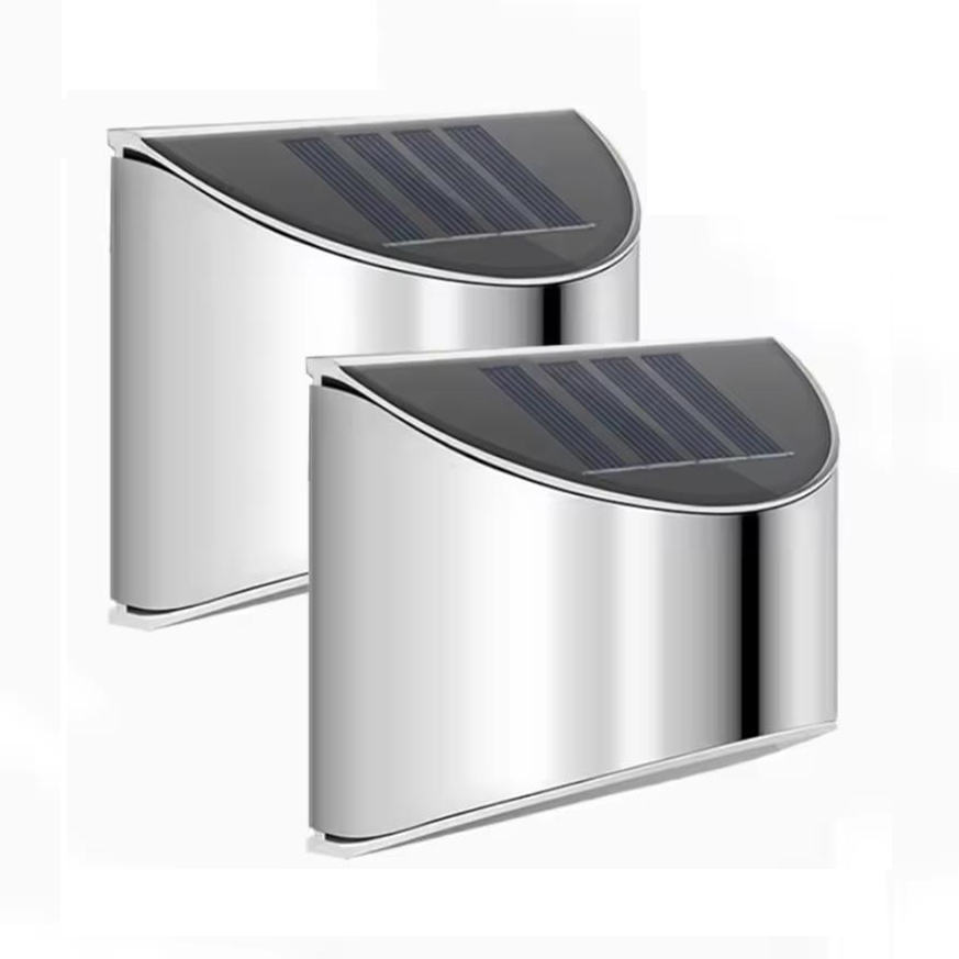 Xl Outdoor Lighting - 2Pcs Solar Garten Licht Edelstahl Hof