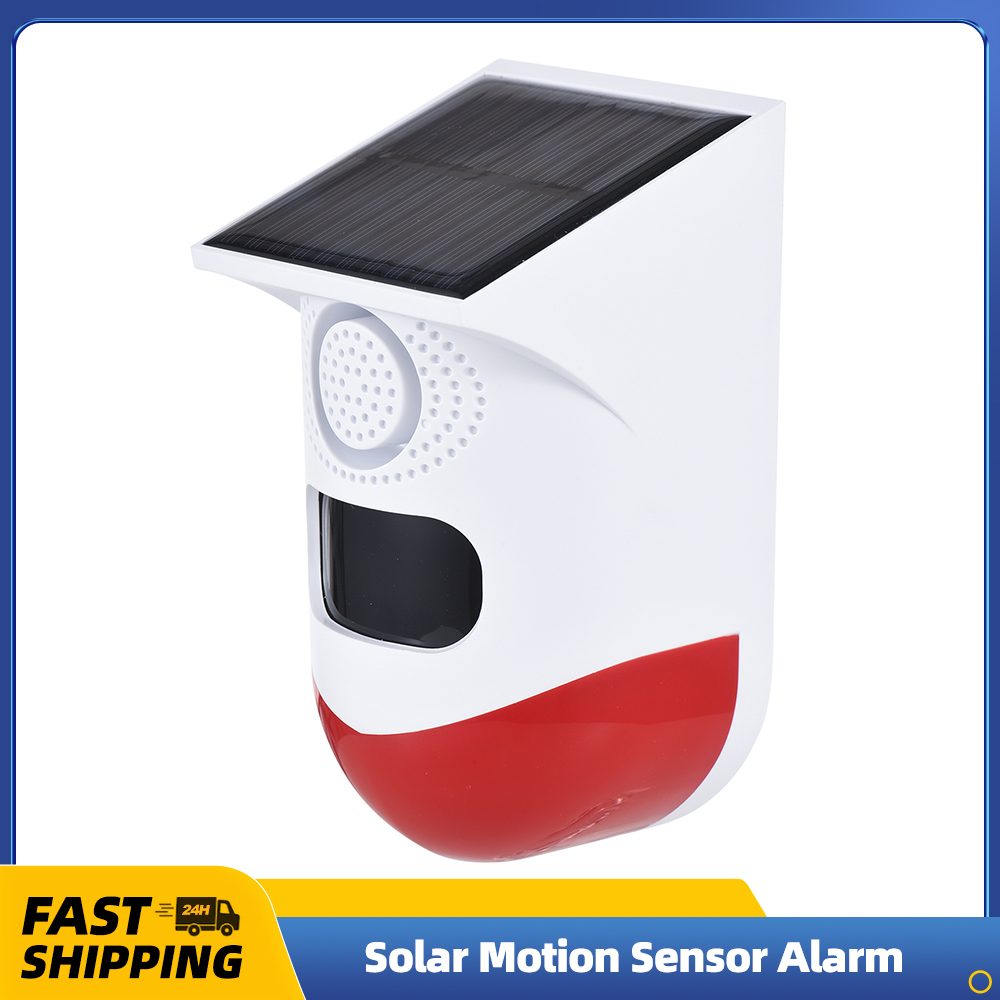 Outdoor Lighting Solar Panel - Solar-Bewegungsmelder-Alarm für den Außenbereich, 120 dB,