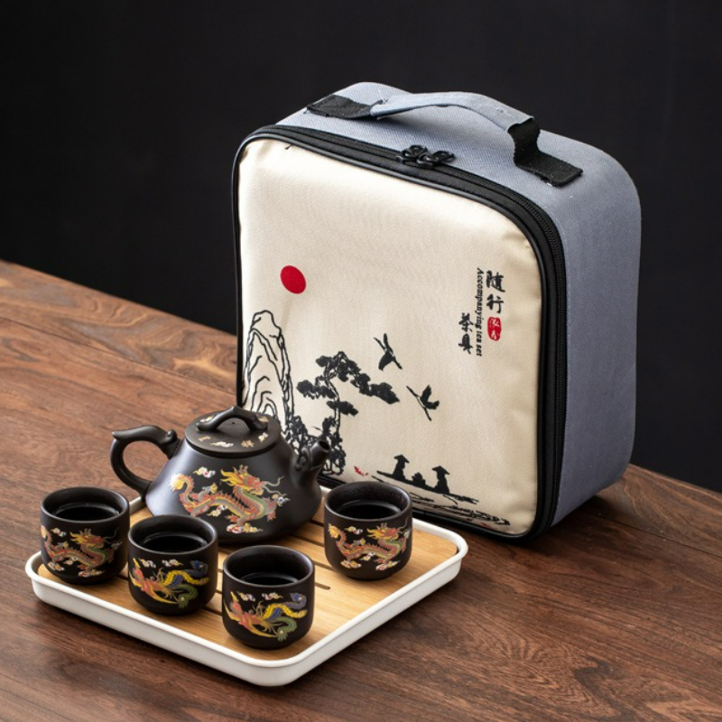 Color Changing Outdoor - Chinesischen Stil Farbwechsel Tee-Set Lila Ton