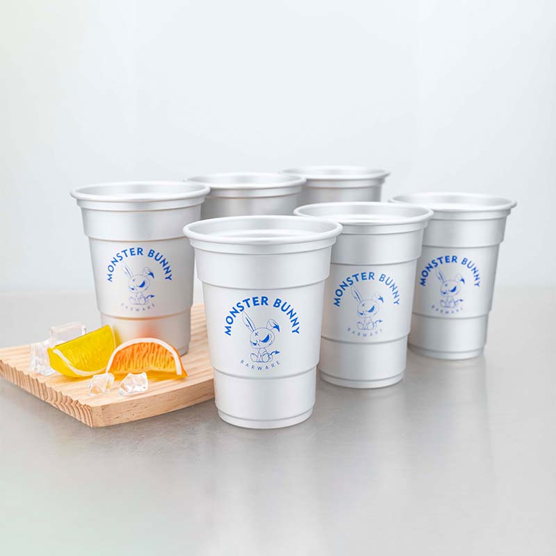 Color Changing Outdoor - 480ml Farbwechselnde Aluminiumbecher Schwarz Weiß Thermoreaktive
