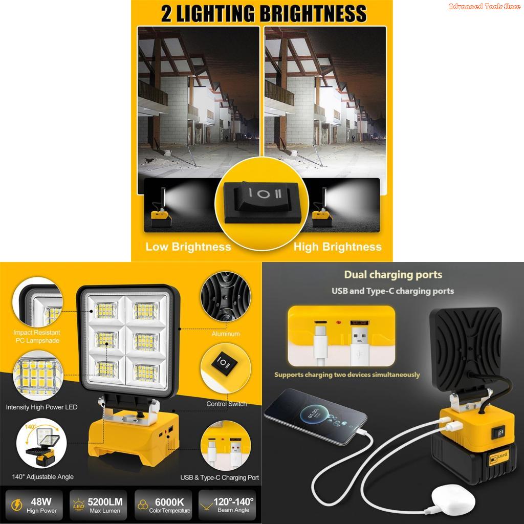2 Stück tragbares Arbeitslicht – Outdoor Lighting Jobs Bewertung und Preis