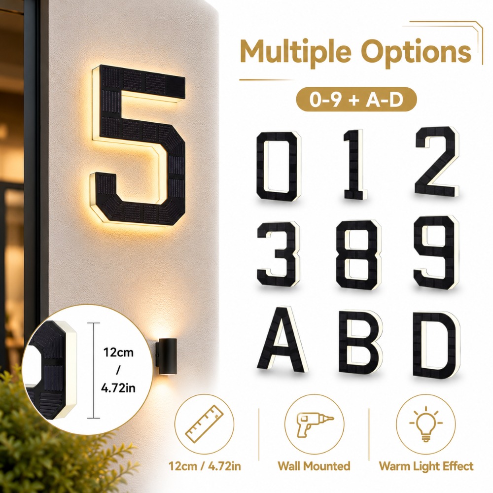 Solarbetriebene LED-Hausnummer – Outdoor Lighting For Front Of House Bewertung und Preis