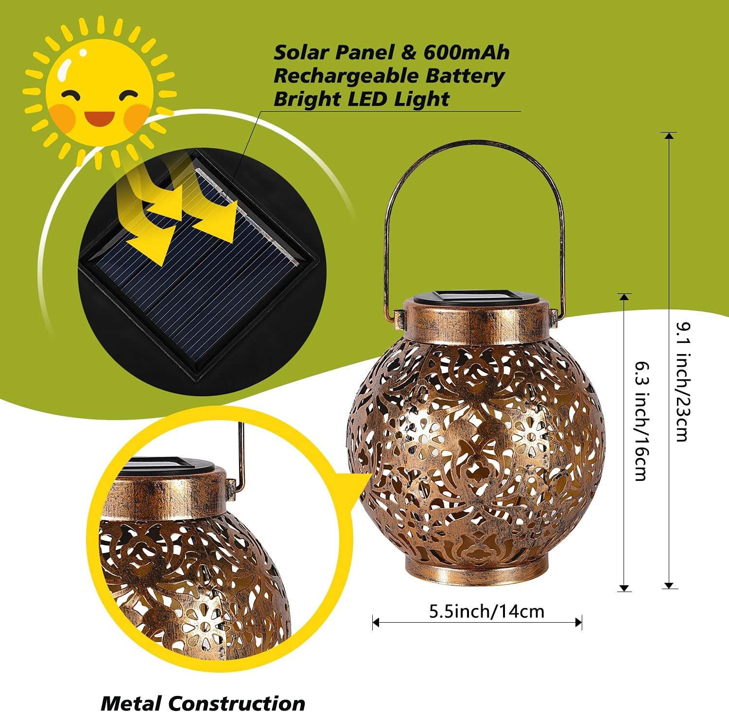 1–6 Stück marokkanische Solarl – Outdoor Lighting Solar Panel Bewertung und Preis