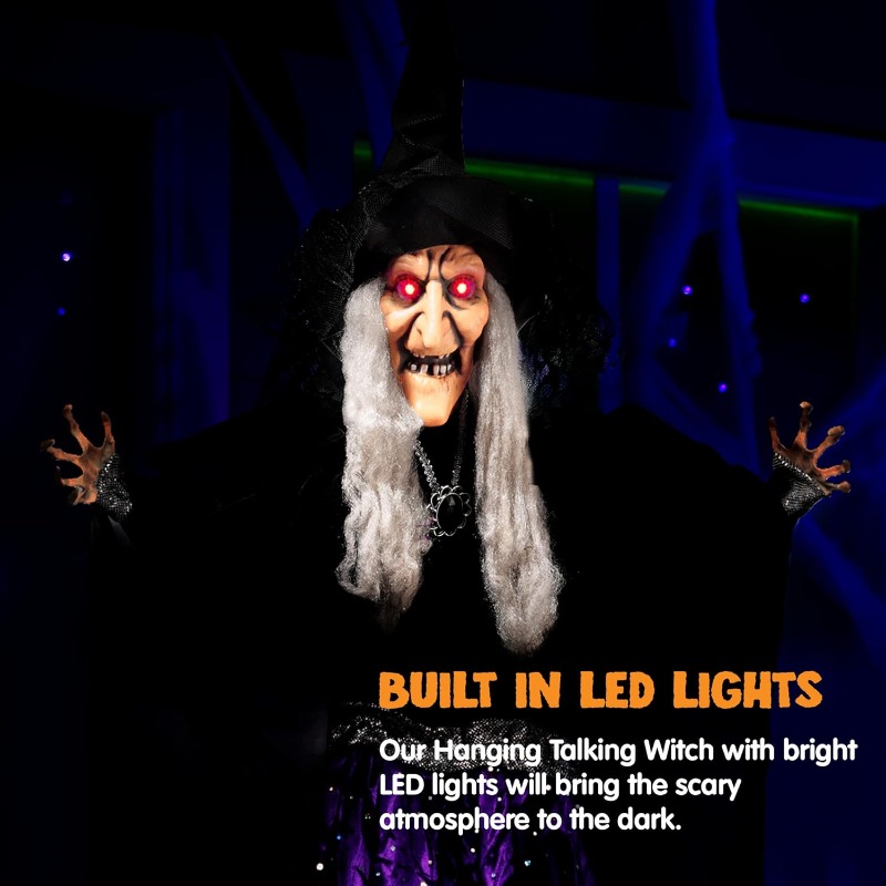 47'' Animierte Hexen-Halloween – Outdoor Lighting For Front Of House Bewertung und Preis
