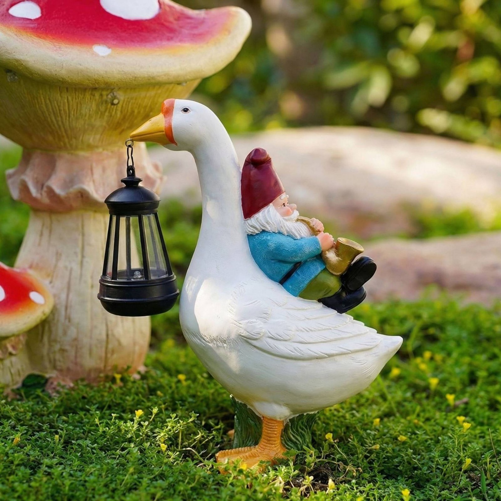 Gartenzwerg auf Gans Statue We – Outdoor Lighting Traditional Bewertung und Preis
