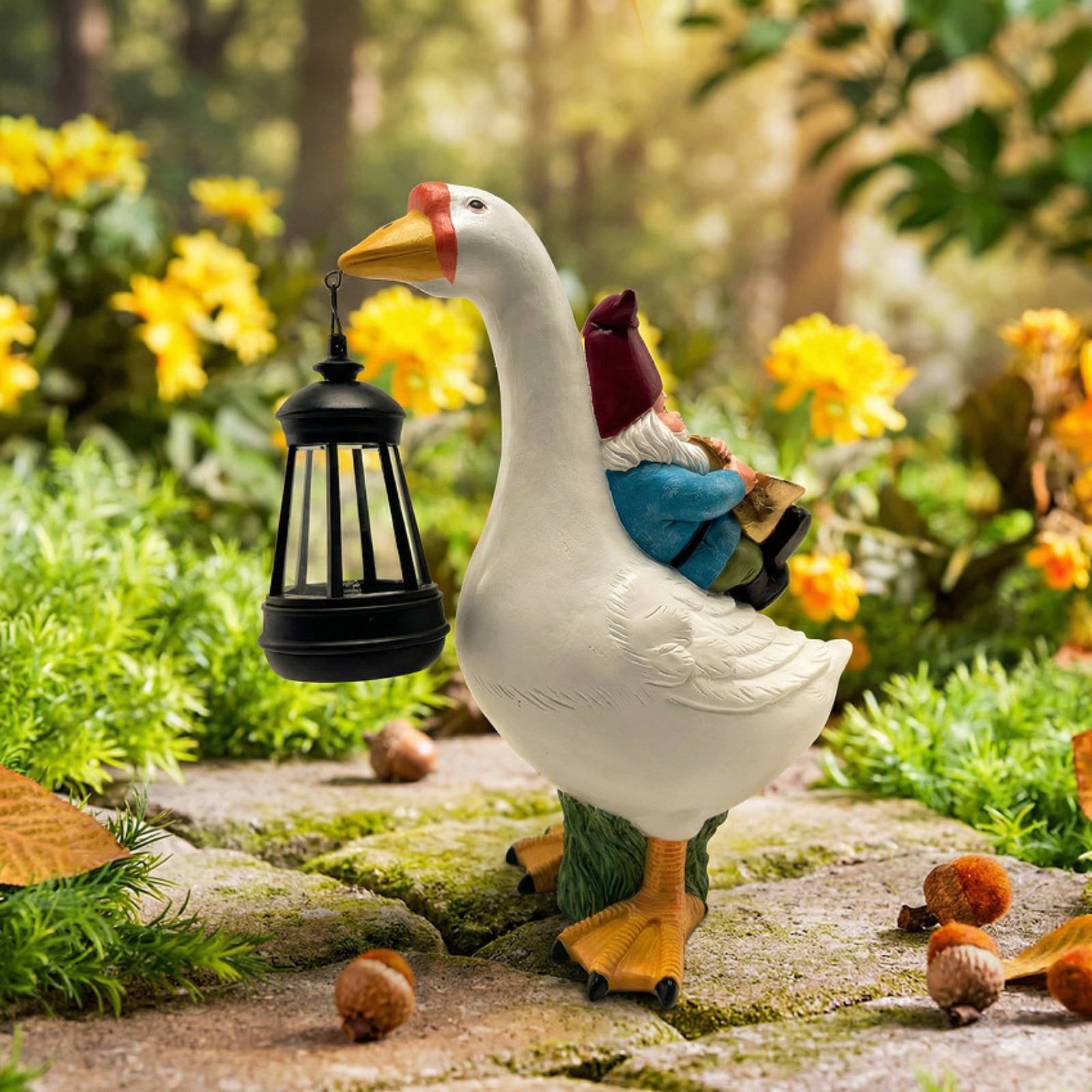 Gartenzwerg auf Gans Statue We – Outdoor Lighting Traditional Bewertung und Preis